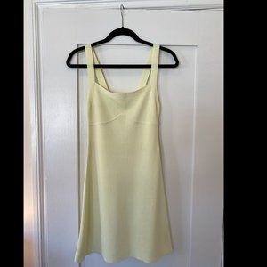 ZARA KNIT DRESS WITH STRAPS- Pastel yellow, never worn
